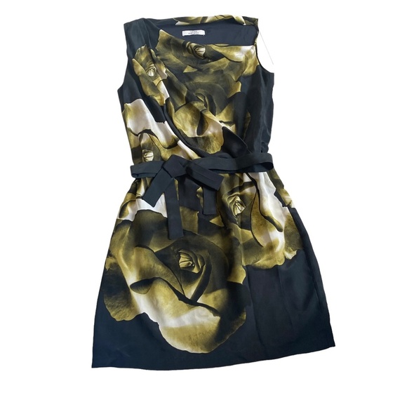 $345 Robert Rodriguez Roses floral Print Silk Dress- Tunic 6 Drape One Shoulder - Picture 9 of 13